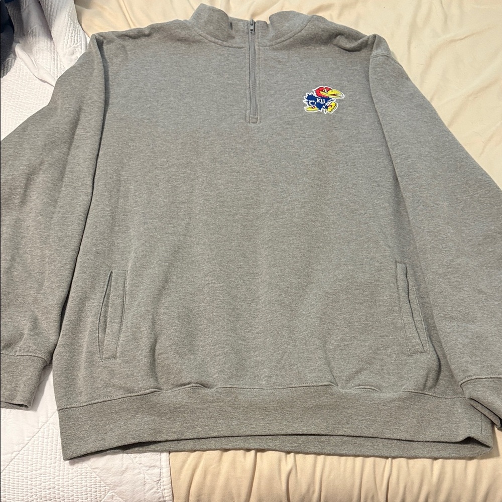 Stadium Athletics Gray Zip-Up Sweater